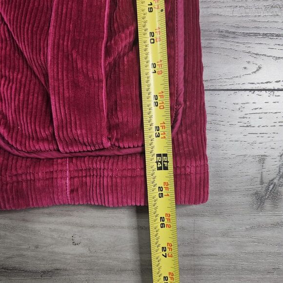 LL Bean Jacket Womens Small Red Corduroy Button Down Pockets - Picture 4 of 9